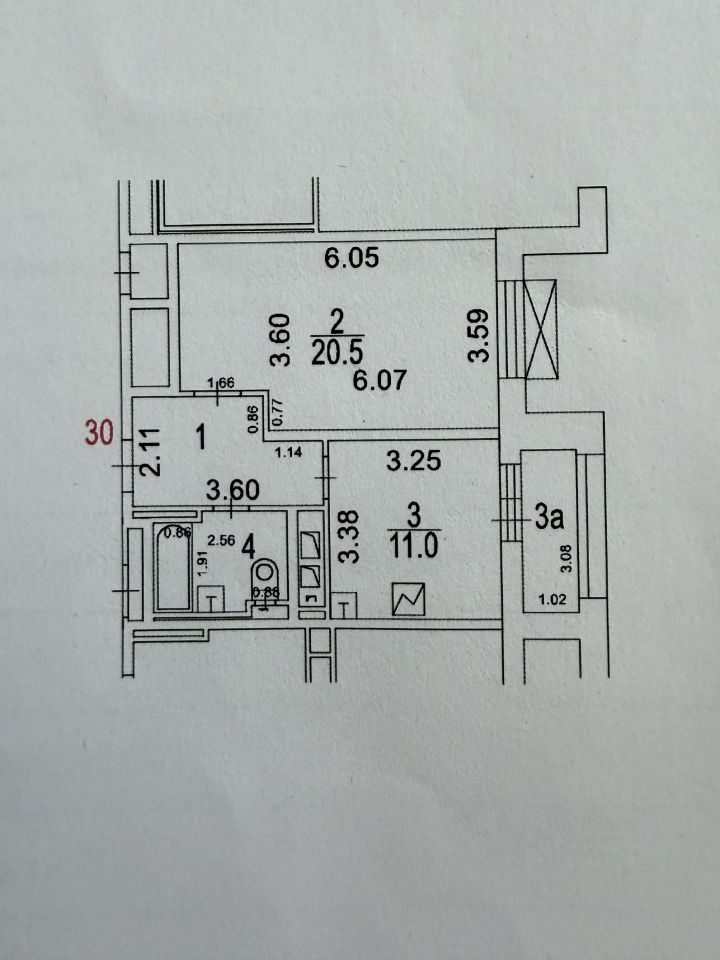 1-комнатная квартира, 45 м² — фото 3