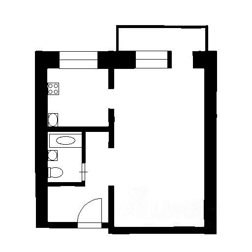 1-комнатная квартира, 30 м² — фото 2