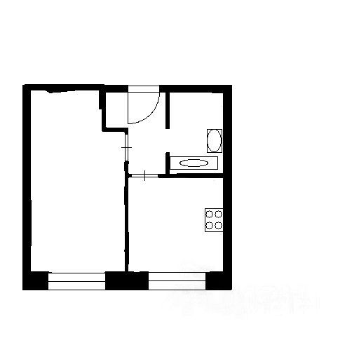 1-комнатная квартира, 38 м² — фото 2