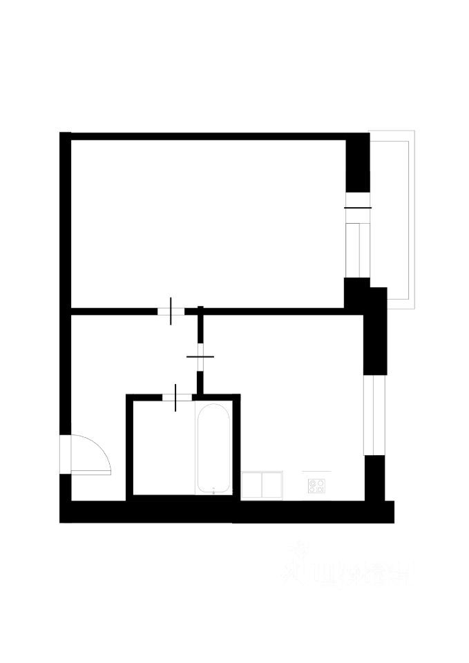 1-комнатная квартира, 40 м² — фото 2