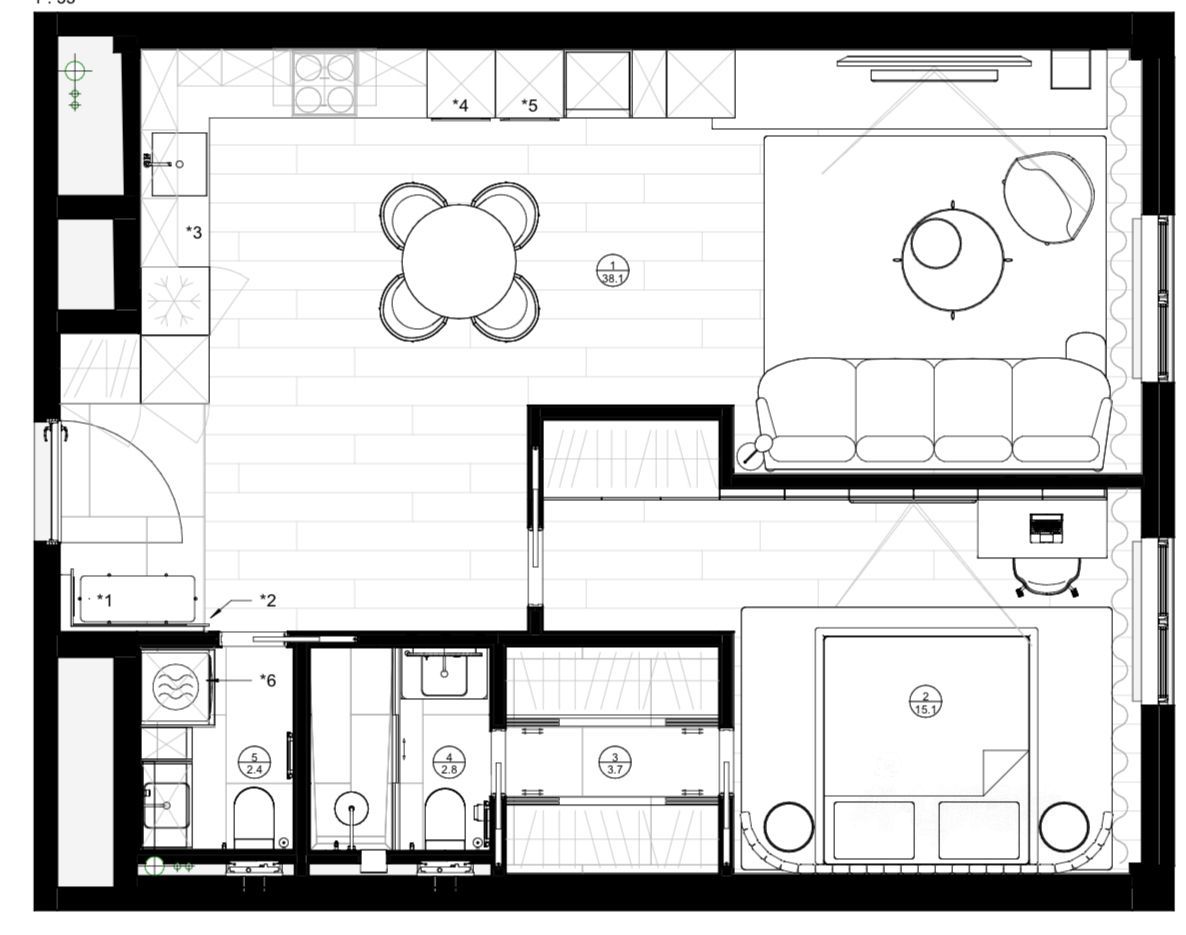 2-комнатная квартира, 66 м² — фото 8