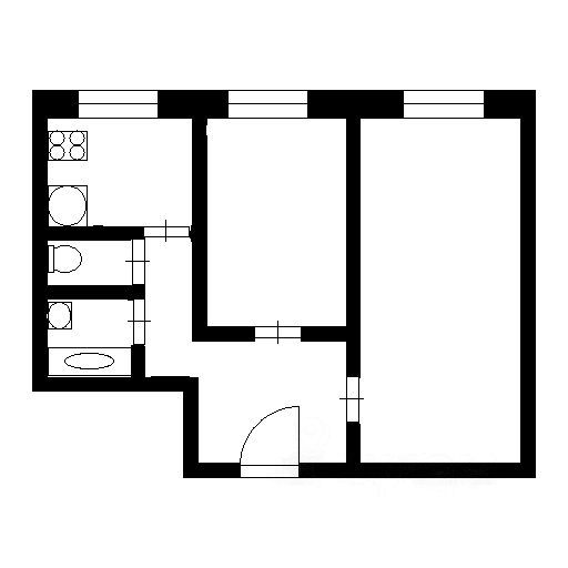 2-комнатная квартира, 50 м² — фото 2