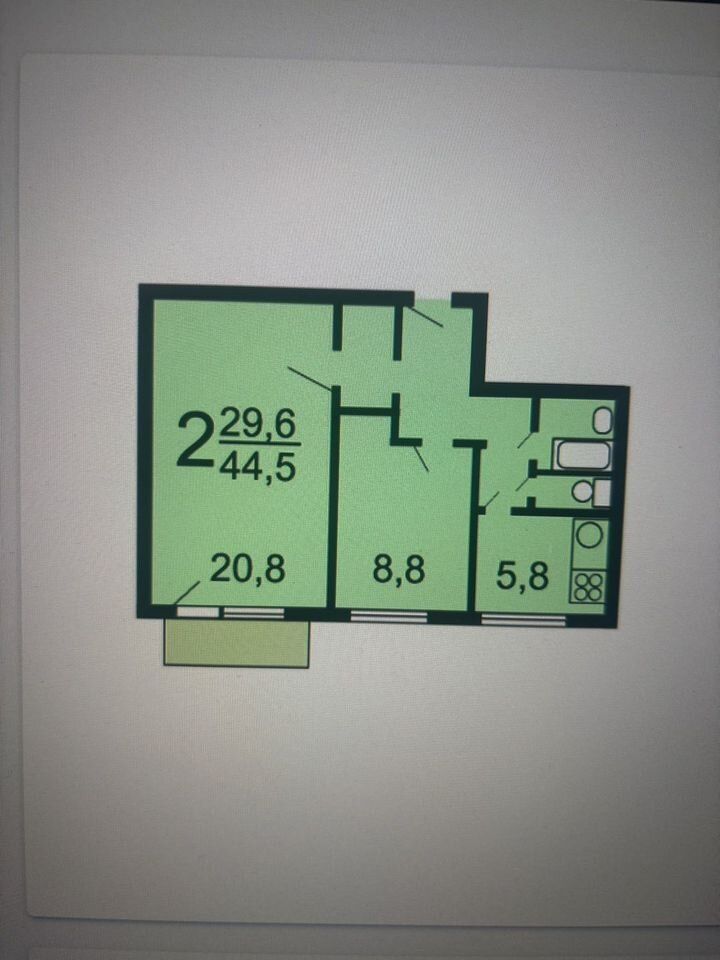 2-комнатная квартира, 50 м² — фото 8