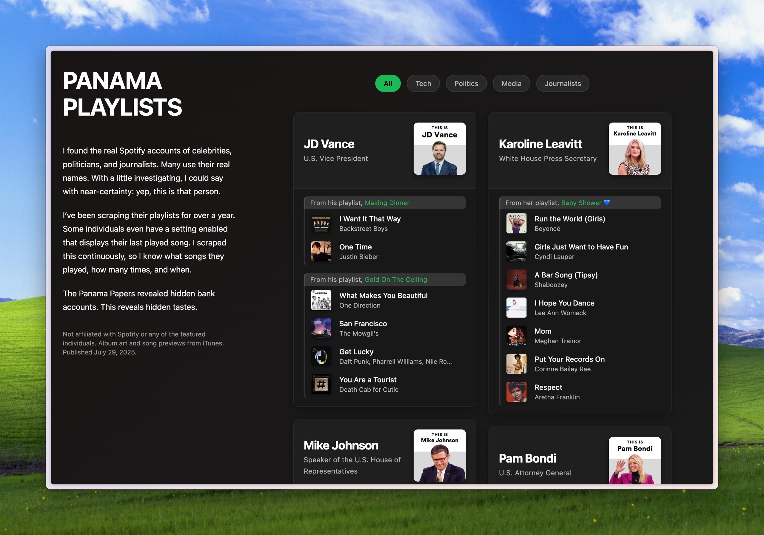 Какую музыку слушает Сэм Альтман? А Адам Моссери? А Дилан Филд? Panama Playlists Такой во…