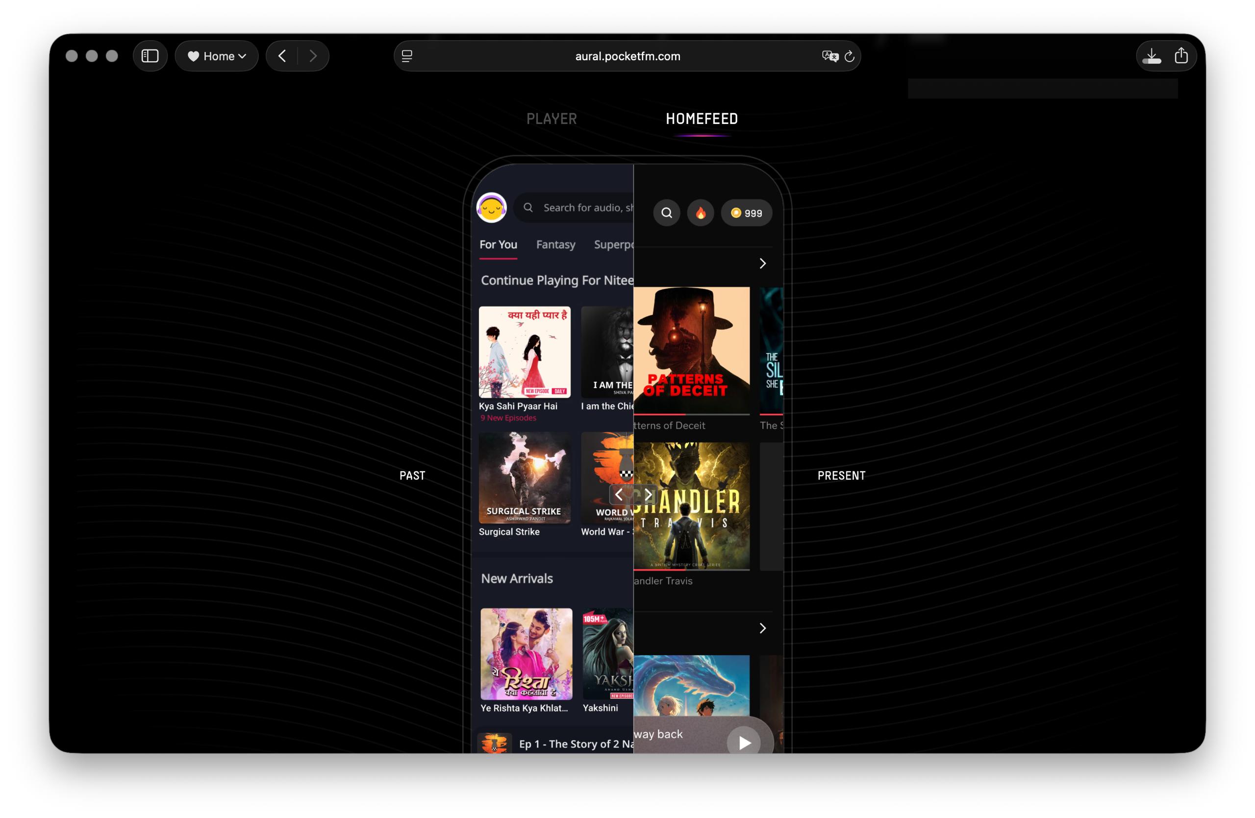 Это aural.pocketfm.com Лендинг от дизайн-команды PocketFM. С великолепной миссией Our phi…, медиа 3