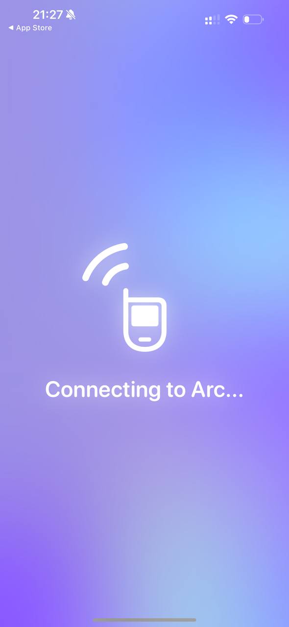 Мобильный Arc Browser Сообщает, что синхронизируется с родителем. Какой тут милый телефон…