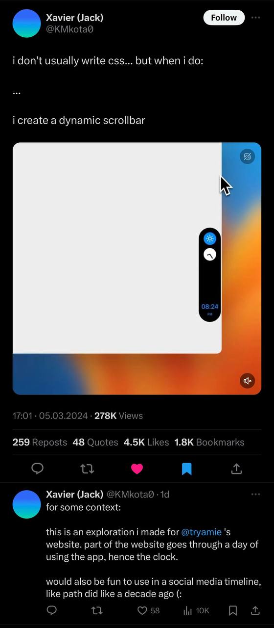 Это просто концепция Dynamic Scrollbar И пусть это вдохновит вас на подвиг ✨, медиа 2