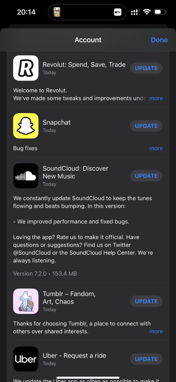 Сегодняшний скриншот дня посвящен недавнему обновлению SoundCloud. Потому что, чёрный, эт…