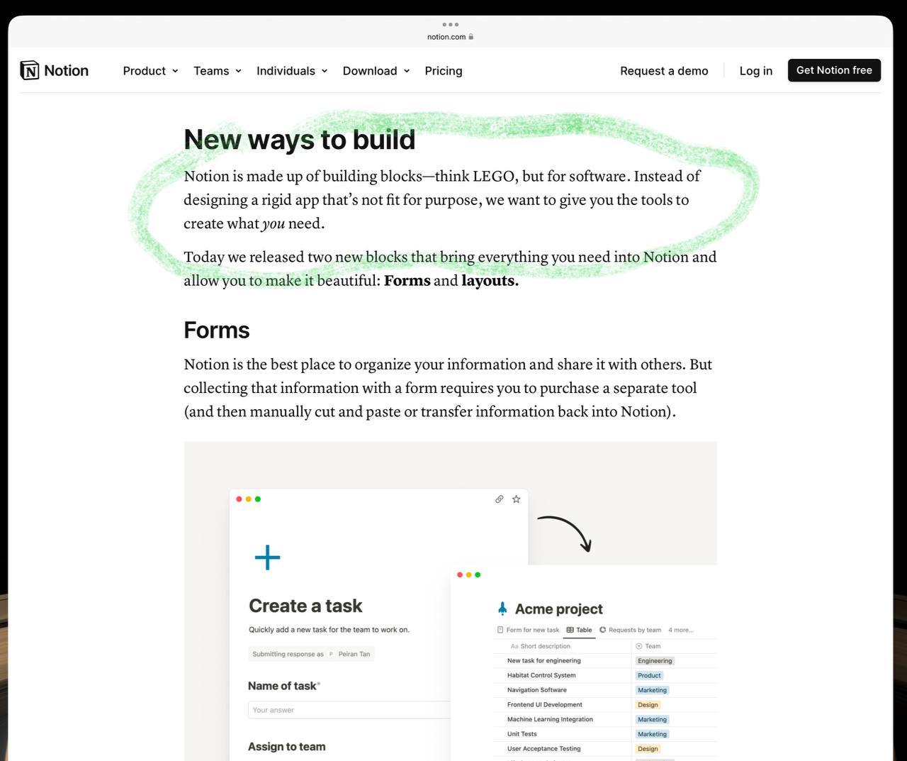 Нравится, как Notion себя идентифицируют. LEGO blocks for software Отсюда сразу становитс…
