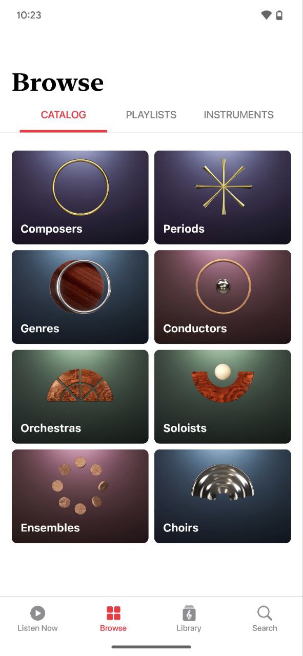 Нравится выдержанность в оформлении категорий приложения Classical, ответвления Apple Mus…