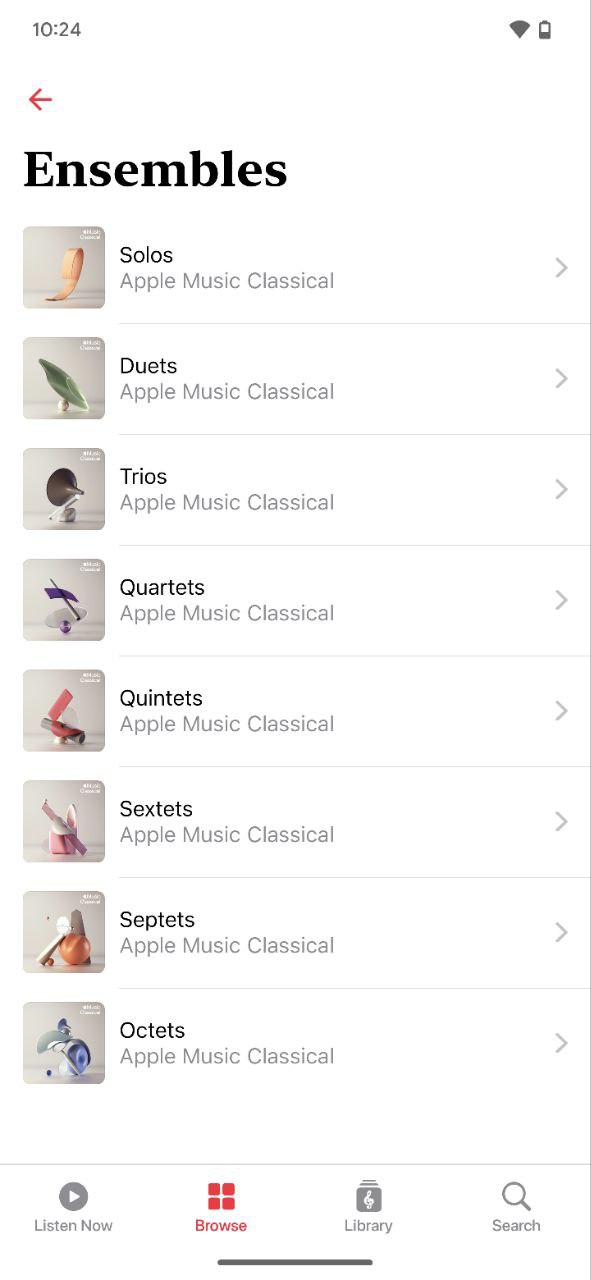 Нравится выдержанность в оформлении категорий приложения Classical, ответвления Apple Mus…, медиа 3