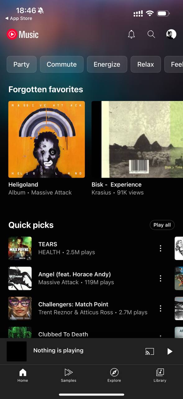 У YouTube Music любопытные RTB приписки в блоке Quick picks. Сам блок как будто бы призва…