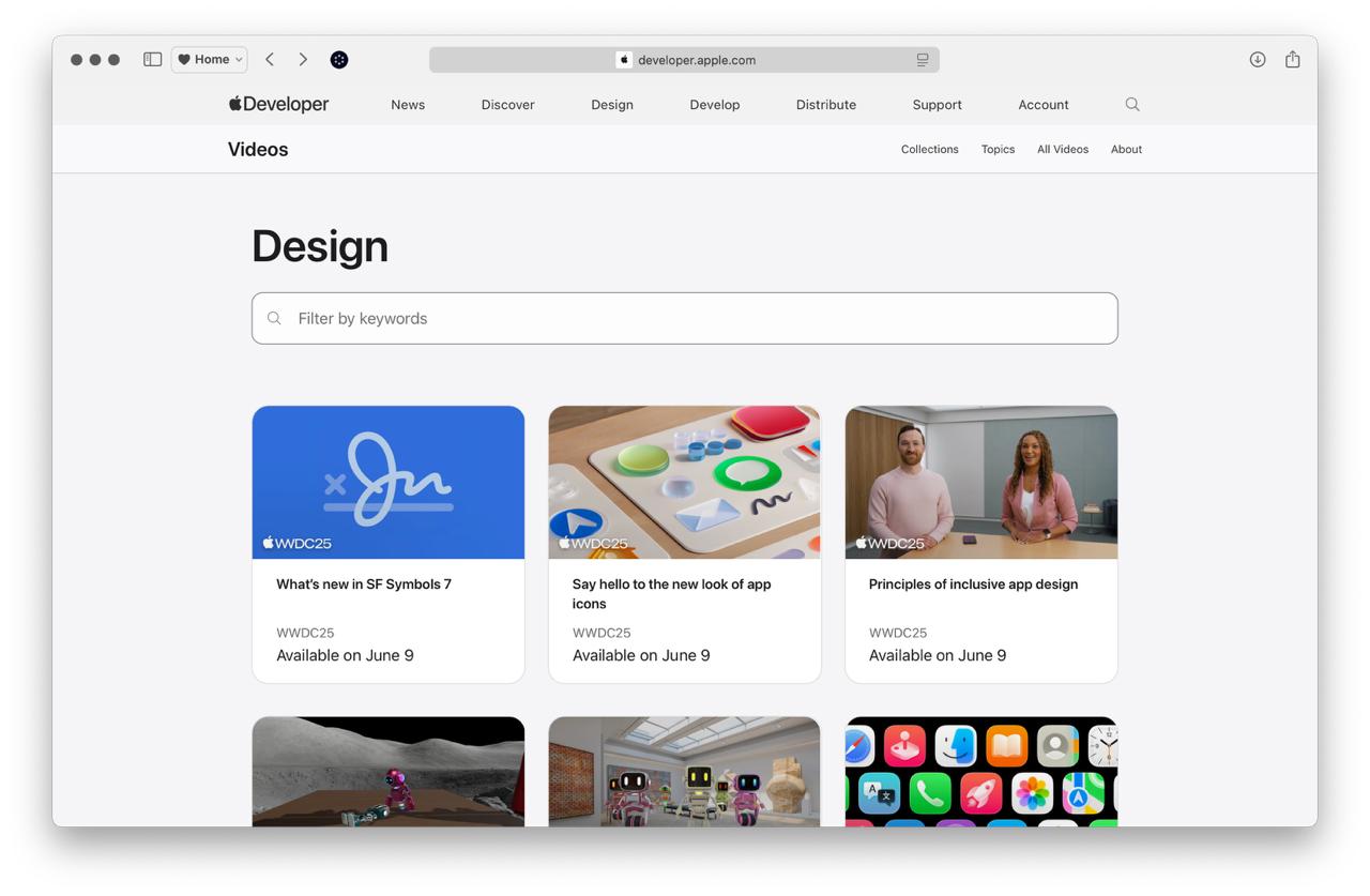 Интересная будет неделя Раздел про дизайн на сайте developer.apple.com