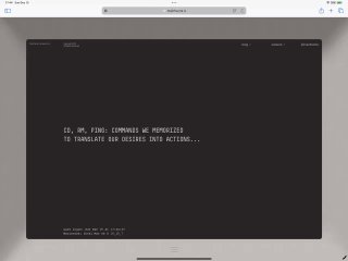 A beautiful landing page, mainfra.me. It also works with nostalgia for "those very" times when computers were big and monitors were semi-round.