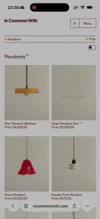 The In Common With lighting and lamp store, where all objects from the catalog are shown in two states: off and on