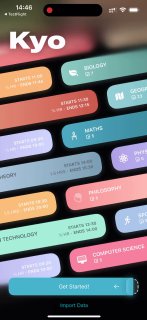 The author of Kyo is also looking for techniques that amplify the feeling of tactile interaction. A pleasant button at the start of immersion into the organizer. This kind of "opener" hints that, as with a real organizer, you will need to do a little work next.