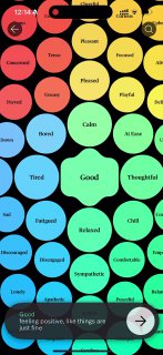 How We Feel has a tactilely pleasant experience of moving across the field of emotions. Try it