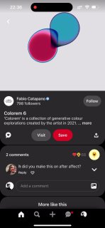 Inside the Pinterest universe there are reactions. You see them in the main feed, and you can leave them after diving into a content entity. The set of reactions broadcasts the product's values, visible through two of them: "thanks" and "good idea." And there are reactions on comments.
