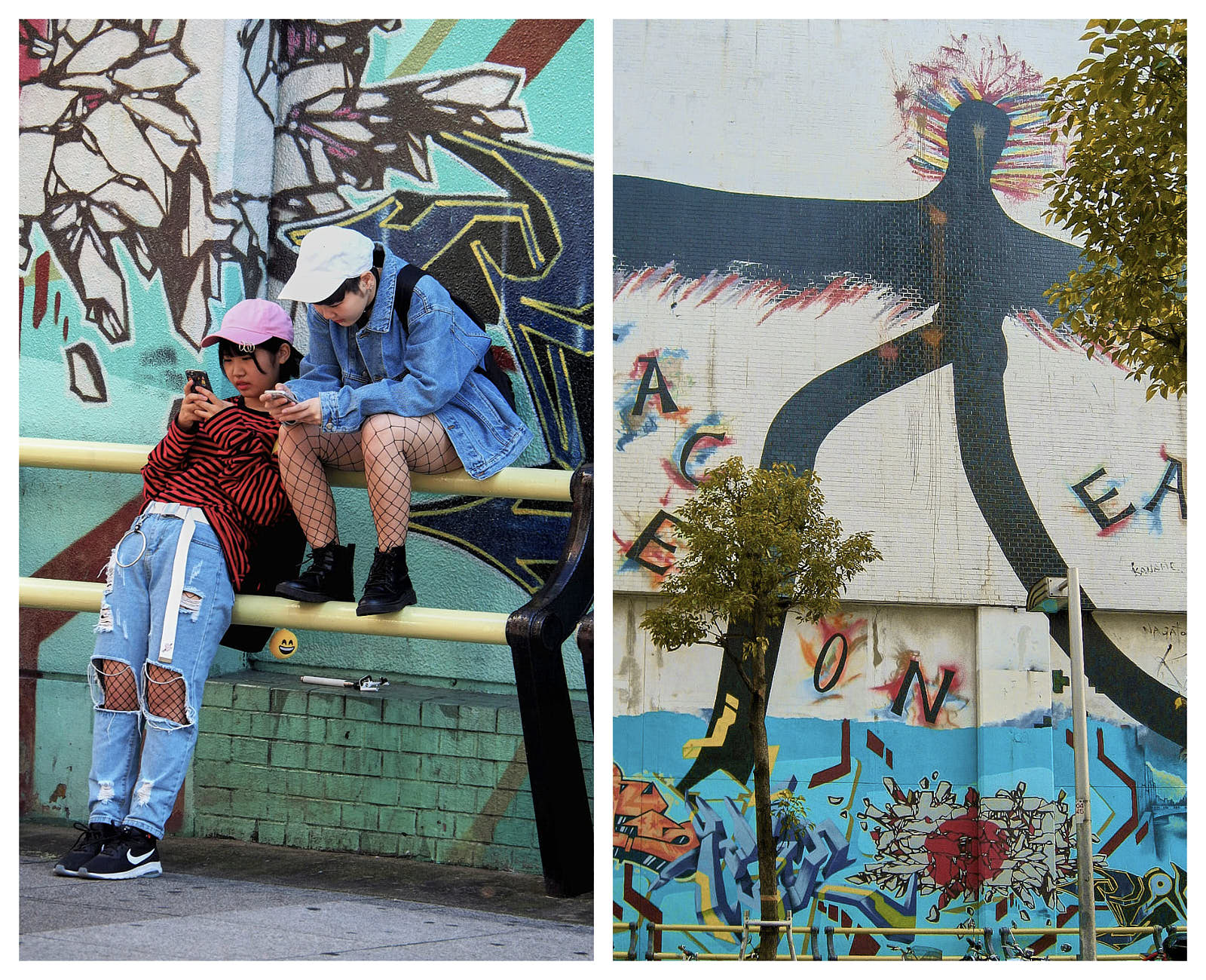 Америкамура — небольшой оживленный район с заграффиченными зданиями, киосками с уличной едой, независимыми галереями, а в парке Санкакукоэн собирается молодежь. , Megumi / Flickr.com