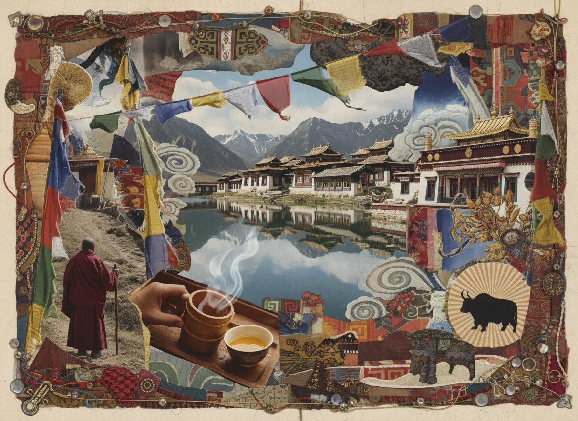 Hezuo Tibetan Lake Town
