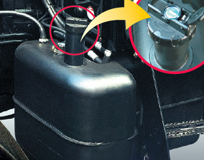 Трактор LS PLUS 90 CABIN - Большой топливный бак / Large Fuel Tank / Замок крышки бака