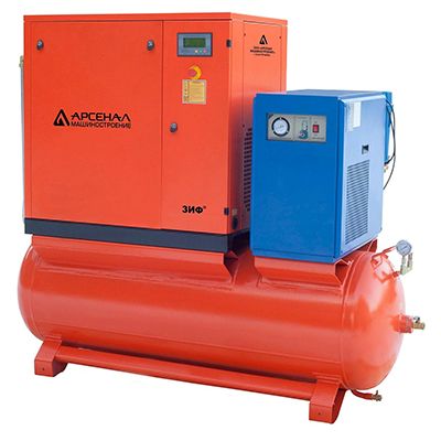 Электрический винтовой компрессор ЗИФ-СВЭ-0,9/1,6 ШМ ОиР-500 (ременная передача) - изображение 2