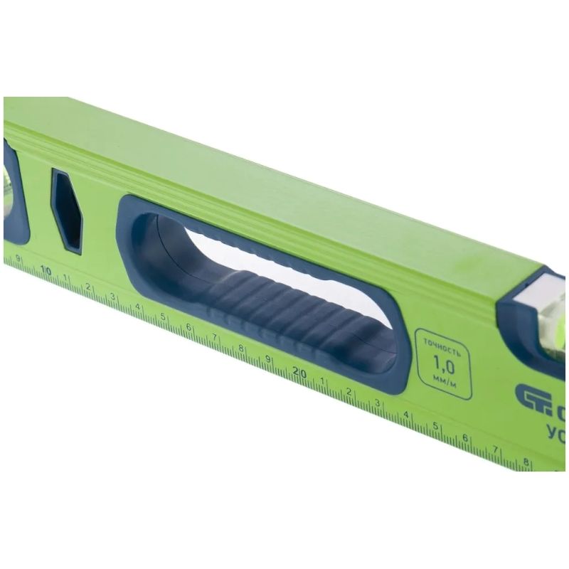 Уровень алюминиевый УС-1, 0-1500, фрезерованный, 3 глазка, рукоятки, 1500 мм Сибртех - изображение 2