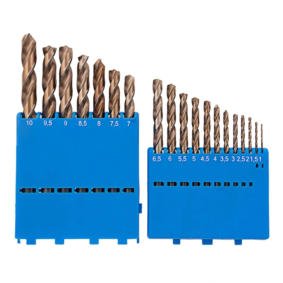 Набор сверл по металлу, 1-10 мм (через 0.5 мм), 19 шт, Р6М5, многогранная заточка, бокс Барс - изображение 2