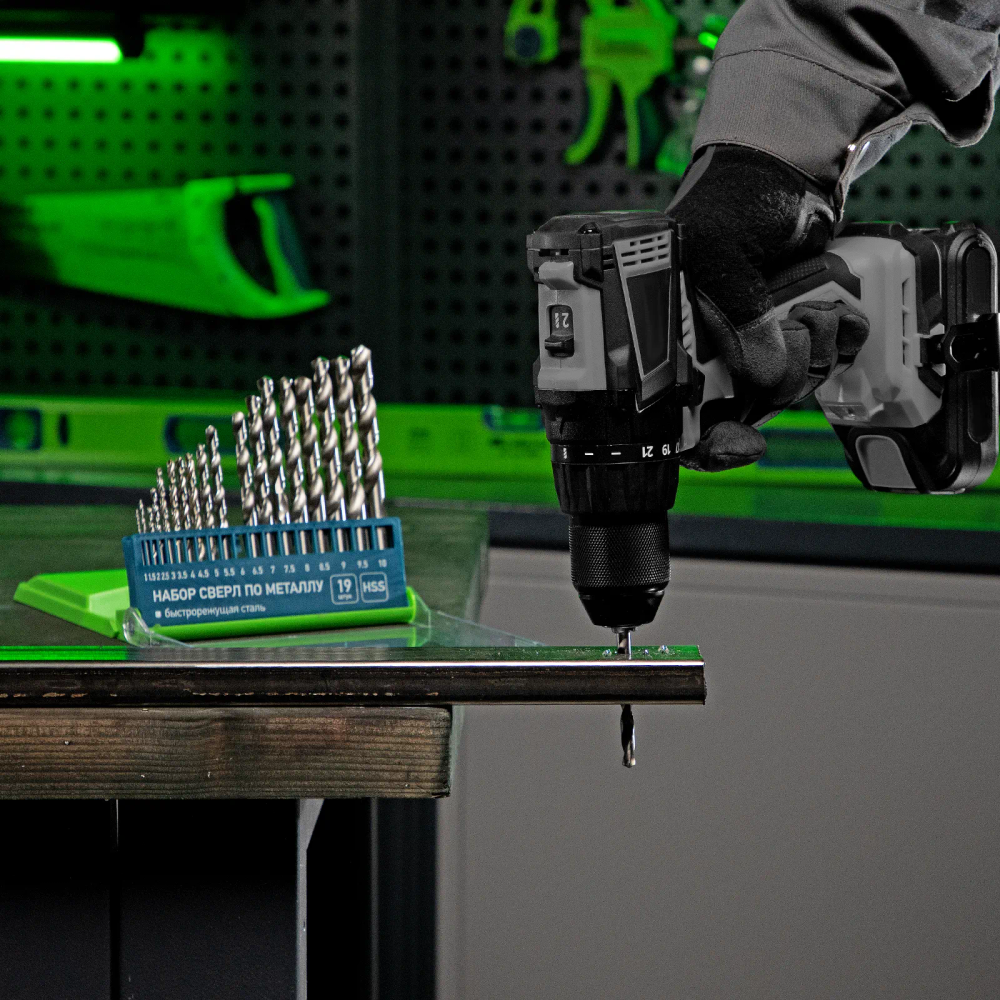 Набор сверл по металлу, 1-10 мм, (через 0.5 мм), HSS, 19 шт, пластиковая коробка, цилиндрический хво - изображение 7