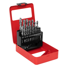 Набор сверл по металлу, 1-10 мм (через 0.5 мм), HSS, 19 шт, металл. коробка, цилиндр. хвостовик - изображение 10