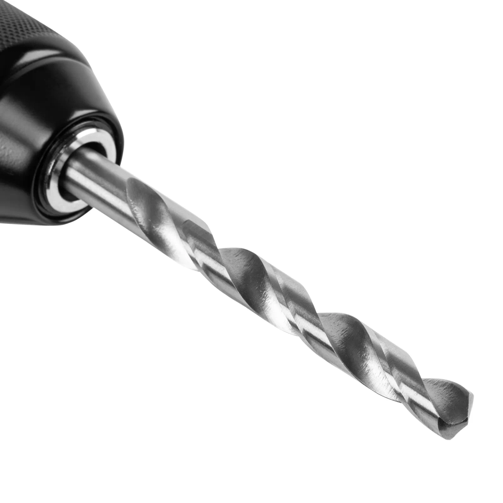 Набор сверл по металлу, 1-10 мм (через 0.5 мм), HSS, 19 шт, металл. коробка, цилиндр. хвостовик - изображение 7