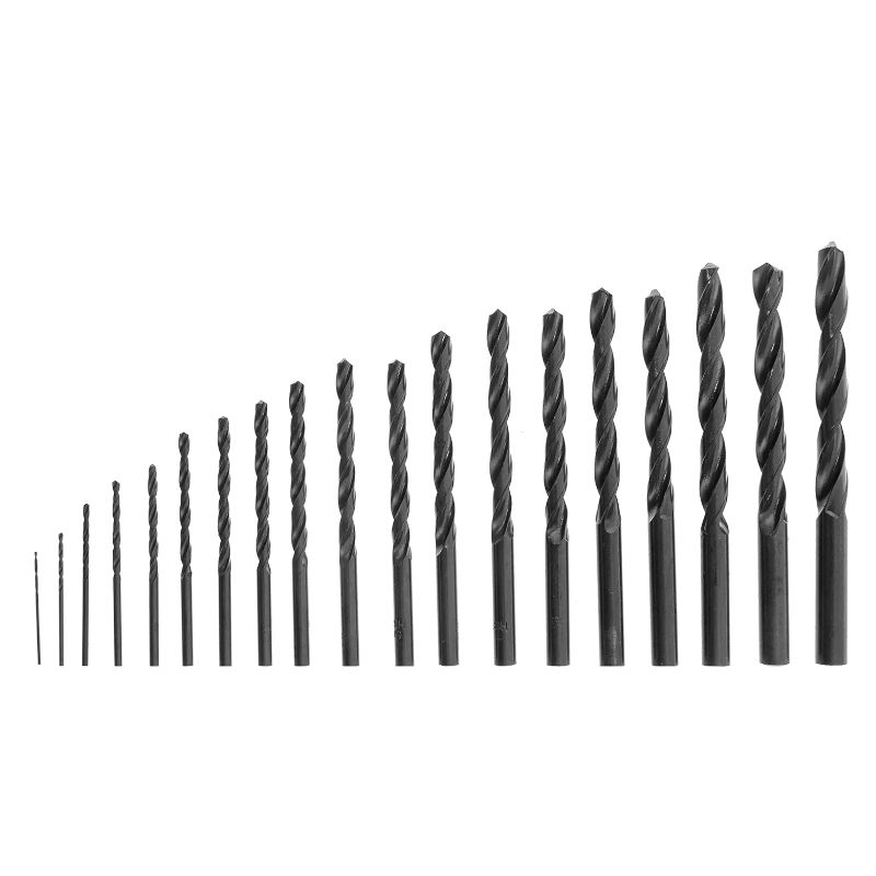 Набор сверл по металлу, 1-10 мм, (через 0.5 мм), HSS, 19 шт, пластиковый бокс, цилиндрический хвостовик