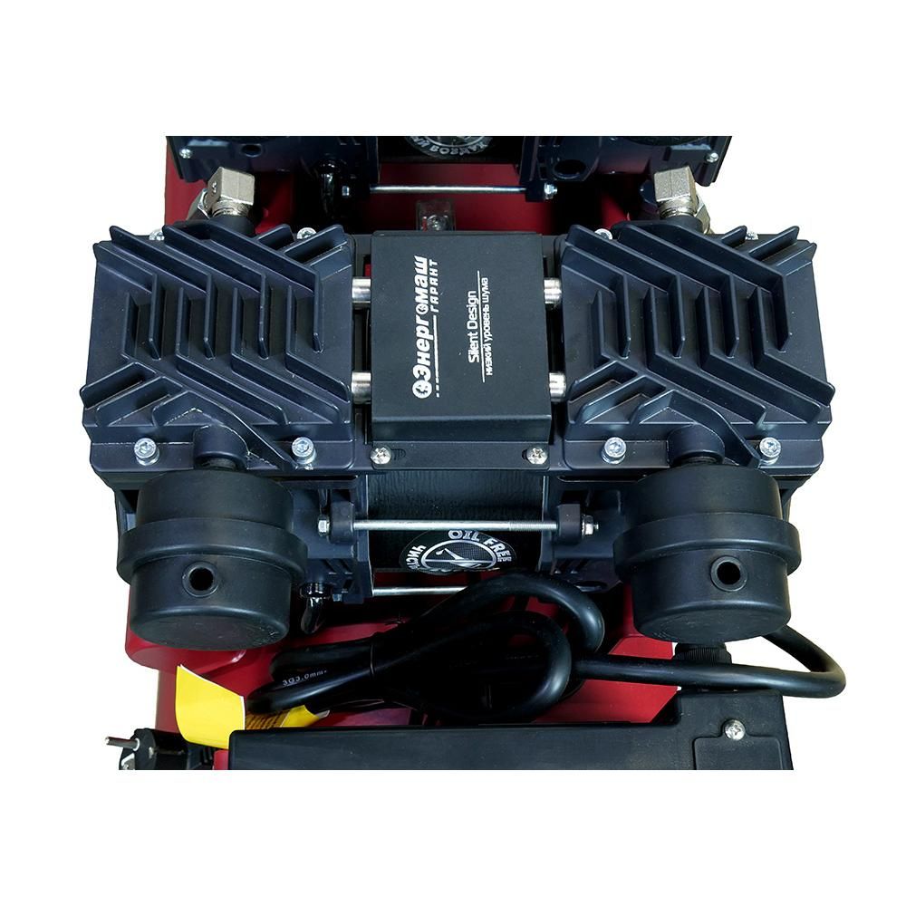 Компрессор безмасляный ВК1-100БМБ Энергомаш ГАРАНТ 3х1500Вт,720л/м, ресивер 100л, бесшумный - изображение 5