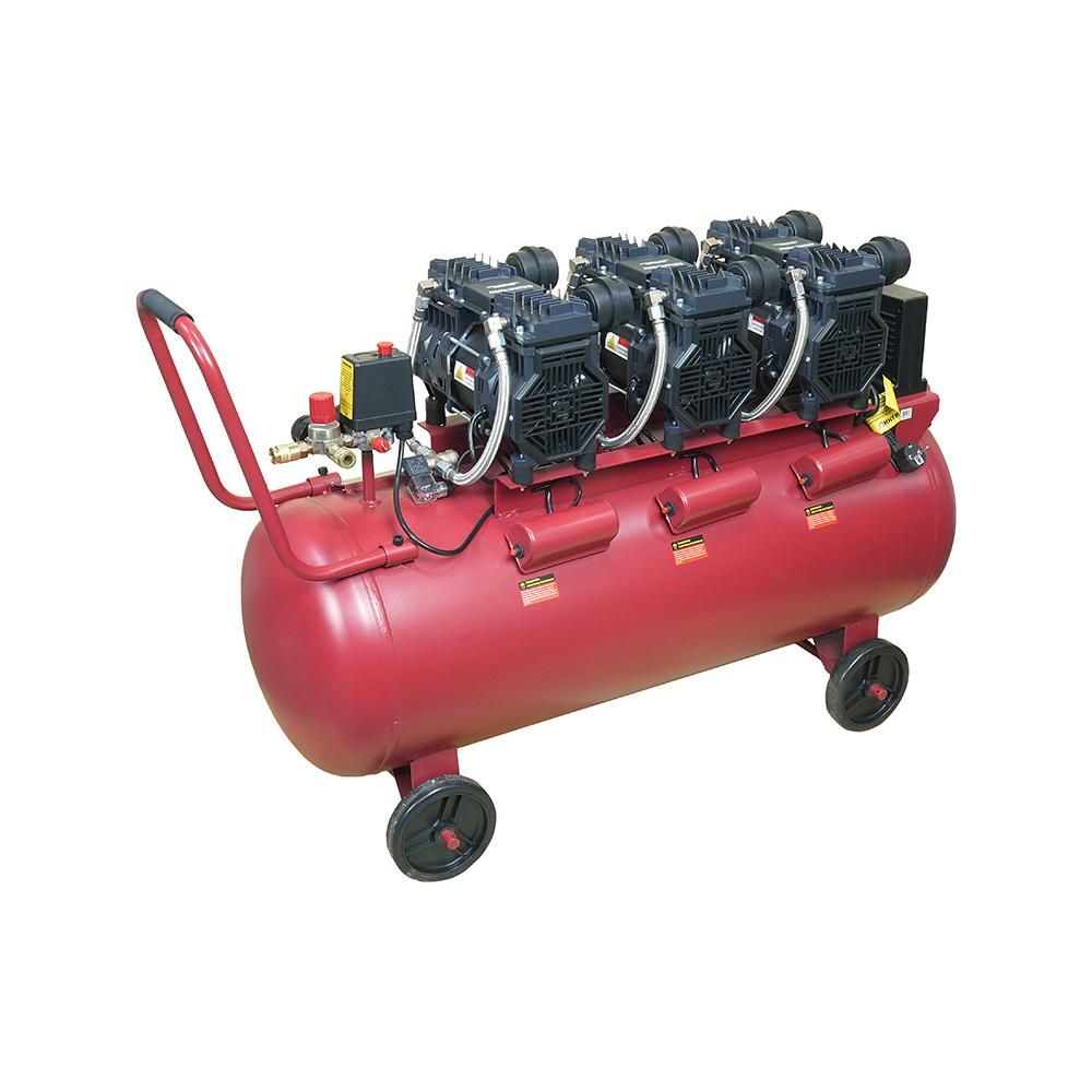 Компрессор безмасляный ВК1-100БМБ Энергомаш ГАРАНТ 3х1500Вт,720л/м, ресивер 100л, бесшумный - изображение 6