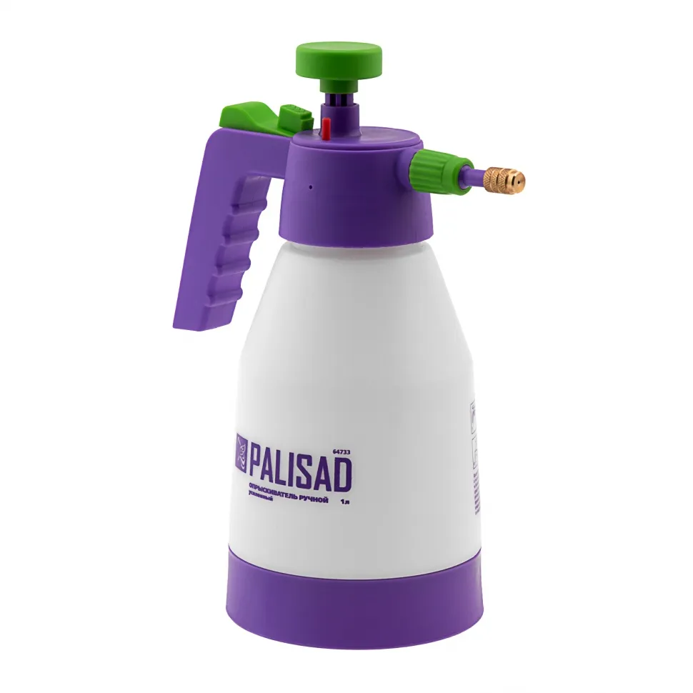 Опрыскиватель ручной, усиленный 1 л, с насосом, поворотный распылитель, клапан сброса давления Palis - изображение 2