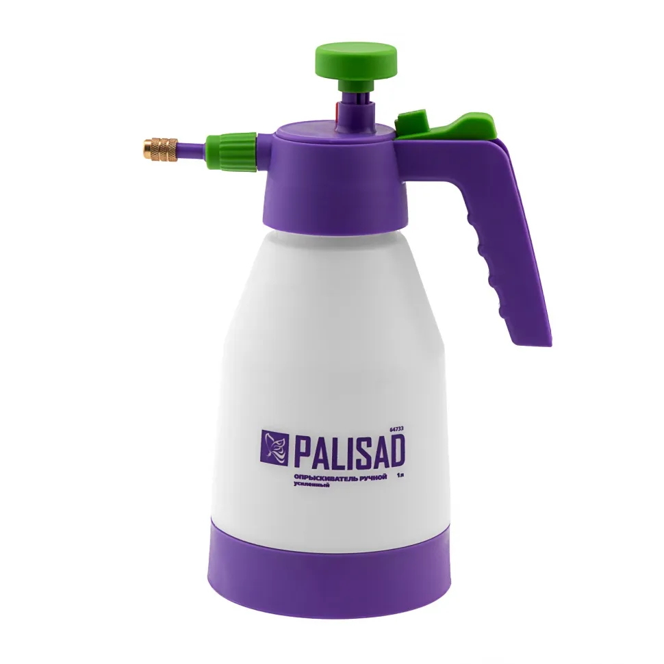 Опрыскиватель ручной, усиленный 1 л, с насосом, поворотный распылитель, клапан сброса давления Palis - изображение 3
