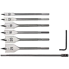 Набор сверл перовых по дереву, 10-12-16-18-20-25 мм, 6 шт, удлинитель 300 мм Matrix - изображение 2