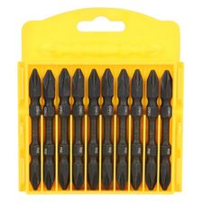 Набор двухсторонних торсионных бит для ударных шуруповертов 10 шт DELI DL252202 PH2х65мм, сталь S2 - изображение 7