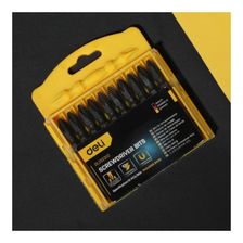 Набор двухсторонних торсионных бит для ударных шуруповертов 10 шт DELI DL252202 PH2х65мм, сталь S2 - изображение 9