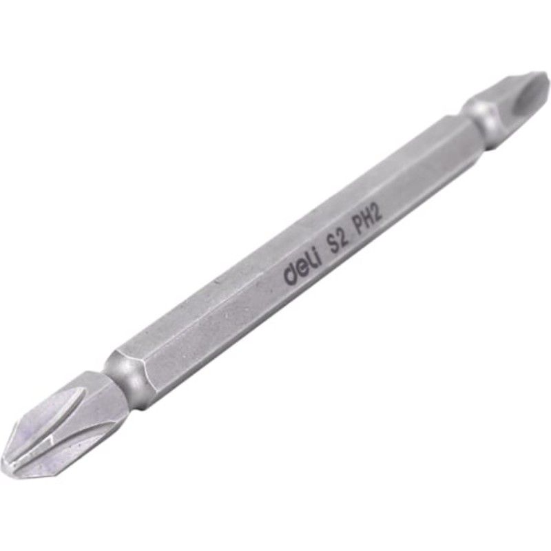 Набор двухсторонних бит 10 шт DELI DL6903 PH2х110мм, сталь S2 с твердостью 58-60HRC, пласт.кейс - изображение 2