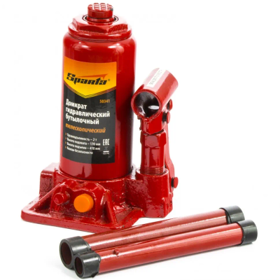 Домкрат гидравлический бутылочный, 10 т, h подъема 200-385 мм Sparta - изображение 4