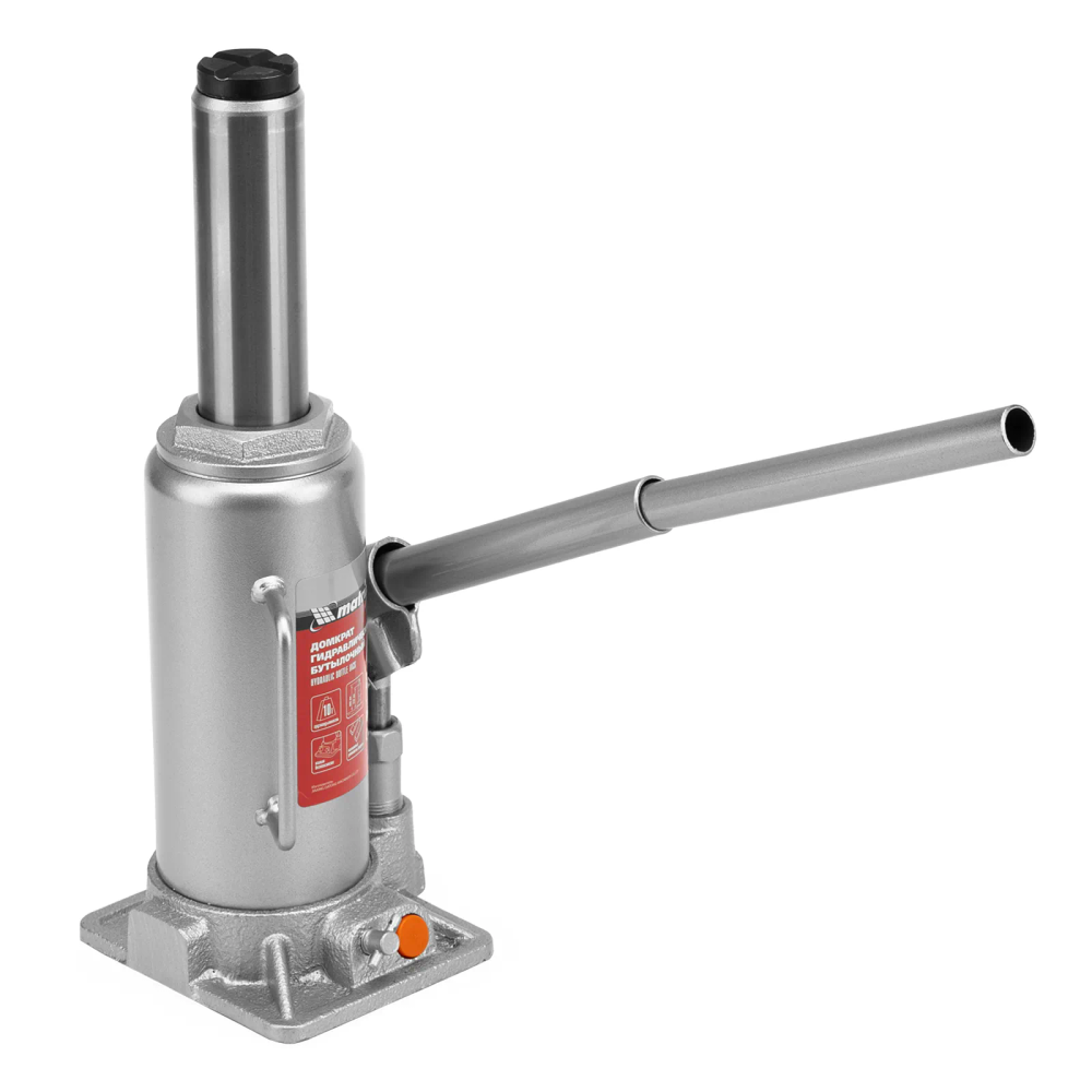 Домкрат гидравлический бутылочный, 10 т, h подъема 230-460 мм Matrix - изображение 2