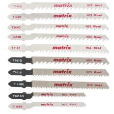 Набор полотен для электролобзика по дереву, 10 шт, T-SET1007 Matrix - изображение 3
