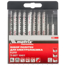 Набор полотен для электролобзика по дереву, 10 шт, T-SET1007 Matrix - изображение 4