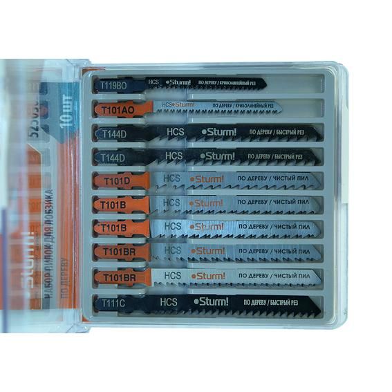 Набор пилок для лобзика по дереву, 10 шт, T101B, T144D, T101BR, T119BO, T111C, T101D, T101A, T144D, - изображение 2