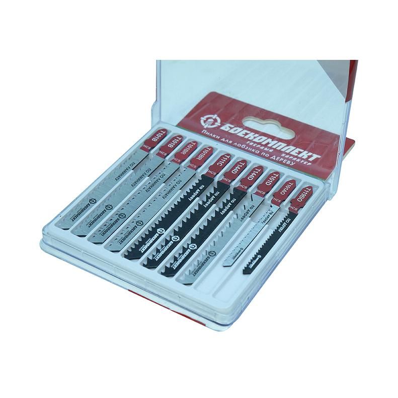 Набор пилок для лобзика по дереву, 10 шт, T119BO, T111C, T101D, T101AO, T101B, T144D, T101BR, HCS, Б