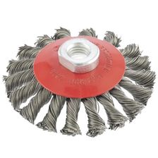 Щетка для УШМ, 100 мм, М14, тарелка, крученая проволока 0.5 мм Matrix - изображение 2