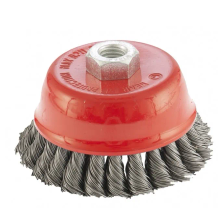 Щетка для УШМ, 100 мм, М14, чашка, двухрядная, крученая проволока 0.5 мм Matrix - изображение 4