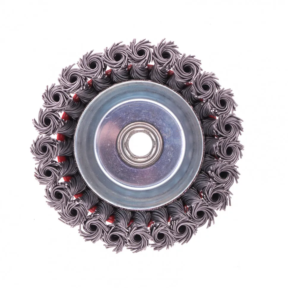 Щетка для УШМ, 100 мм, М14, чашка, крученая проволока 0.8 мм Matrix - изображение 2