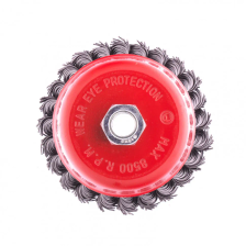 Щетка для УШМ, 100 мм, М14, чашка, крученая проволока 0.8 мм Matrix - изображение 5